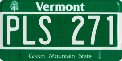 VT license plate PLS271