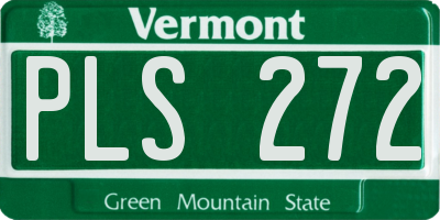 VT license plate PLS272