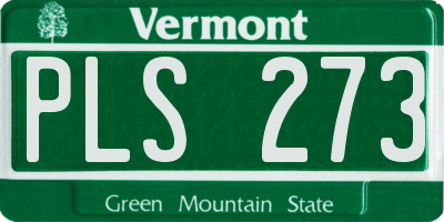 VT license plate PLS273