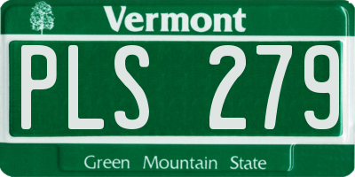 VT license plate PLS279
