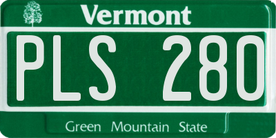 VT license plate PLS280