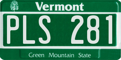 VT license plate PLS281