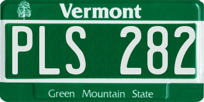 VT license plate PLS282