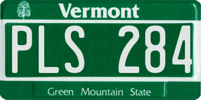 VT license plate PLS284