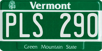 VT license plate PLS290