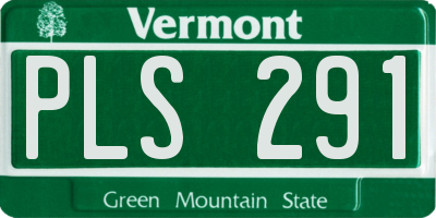 VT license plate PLS291