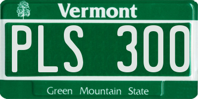 VT license plate PLS300