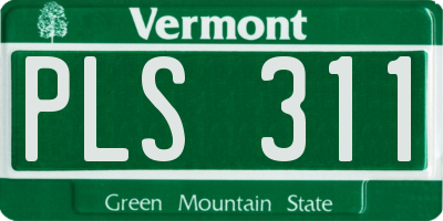 VT license plate PLS311