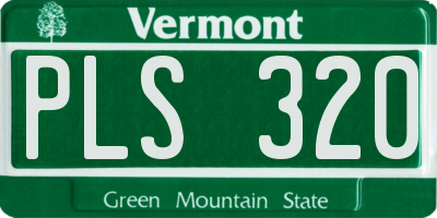 VT license plate PLS320