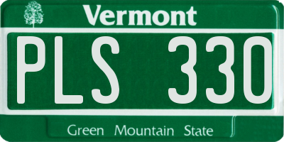 VT license plate PLS330