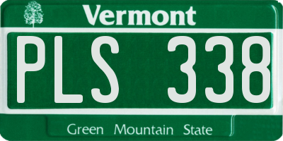 VT license plate PLS338