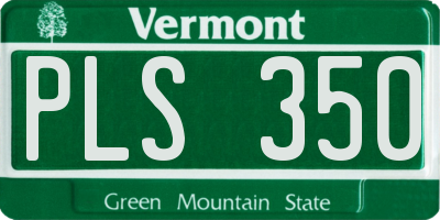 VT license plate PLS350