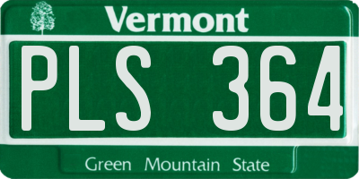 VT license plate PLS364