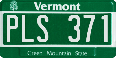 VT license plate PLS371