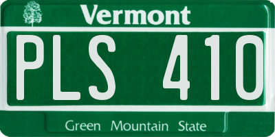 VT license plate PLS410