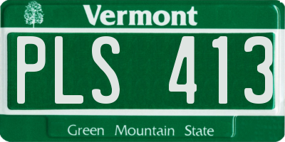 VT license plate PLS413