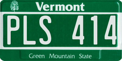 VT license plate PLS414