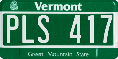 VT license plate PLS417