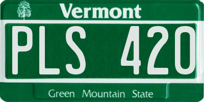 VT license plate PLS420