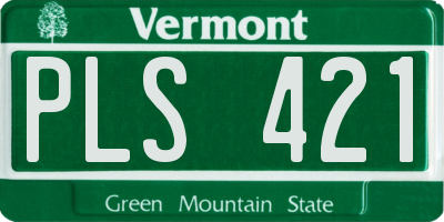 VT license plate PLS421
