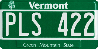 VT license plate PLS422