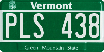 VT license plate PLS438