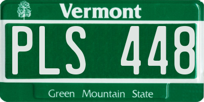 VT license plate PLS448