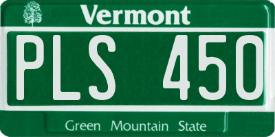 VT license plate PLS450