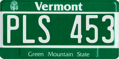 VT license plate PLS453