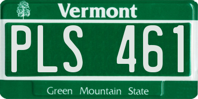 VT license plate PLS461