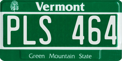 VT license plate PLS464