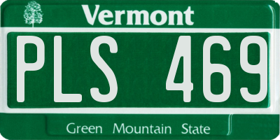 VT license plate PLS469