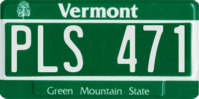 VT license plate PLS471