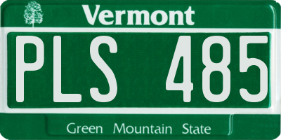 VT license plate PLS485