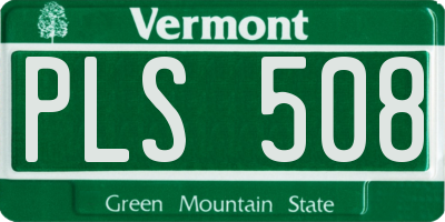 VT license plate PLS508