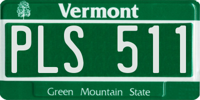 VT license plate PLS511