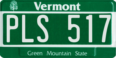 VT license plate PLS517
