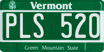 VT license plate PLS520