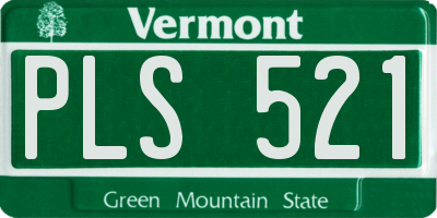 VT license plate PLS521