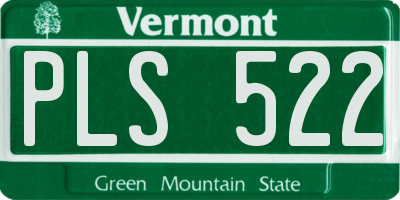 VT license plate PLS522