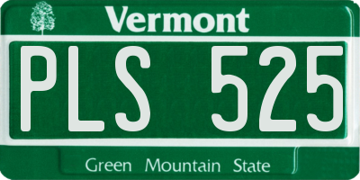 VT license plate PLS525