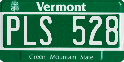 VT license plate PLS528