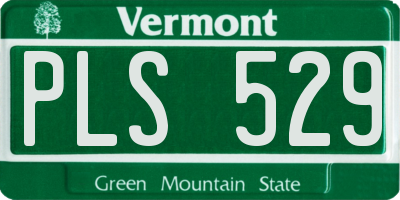 VT license plate PLS529