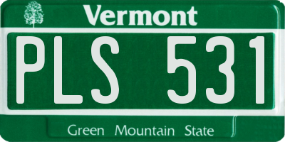 VT license plate PLS531