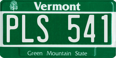 VT license plate PLS541
