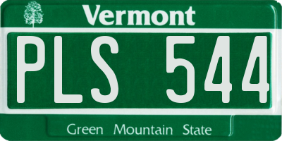 VT license plate PLS544