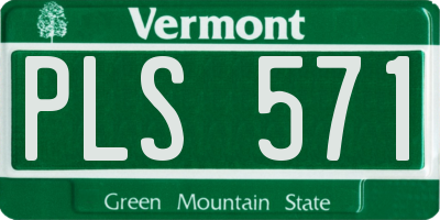 VT license plate PLS571