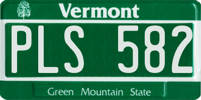 VT license plate PLS582