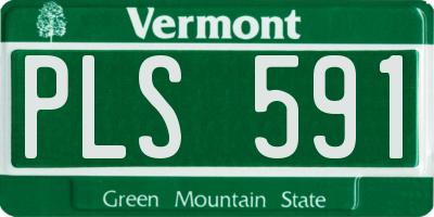 VT license plate PLS591