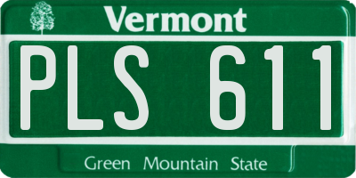 VT license plate PLS611